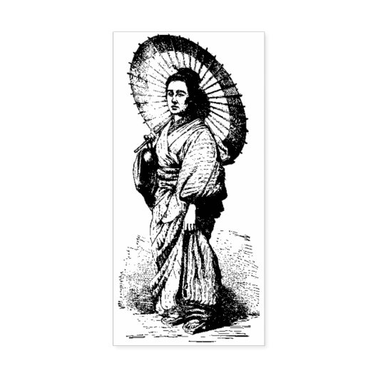 ヴィンテージ日本のイラストレーション ラバースタンプ (インプリント)