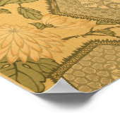 ヴィンテージ日本のウォールアートの花 ポスター (角)