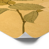 ヴィンテージ日本のウォールアートの花 ポスター (角)