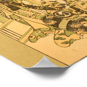 ヴィンテージ日本のウォールアートウーマンマン ポスター (角)