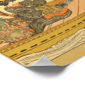 ヴィンテージ日本のウォールアートウーマン ポスター (角)