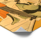 ヴィンテージ日本のウォールアートウーマン ポスター (角)