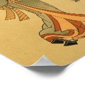 ヴィンテージ日本のウォールアートウーマン ポスター (角)