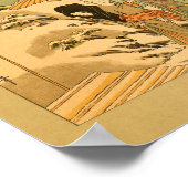 ヴィンテージ日本のウォールアートウーマン ポスター (角)