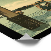 ヴィンテージ日本のウォールアートウーマン ポスター (角)