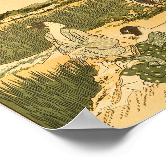 ヴィンテージ日本のウォールアートウーマン ポスター (角)