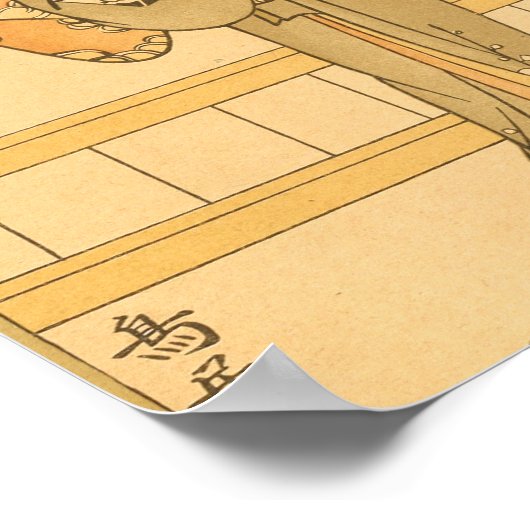 ヴィンテージ日本のウォールアートチキン ポスター (角)