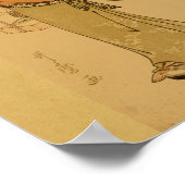 ヴィンテージ日本のウォールアートティー ポスター (角)