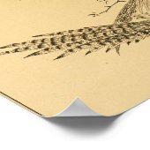 ヴィンテージ日本のウォールアートバード ポスター (角)