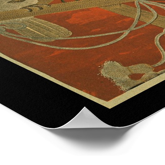 ヴィンテージ日本のウォールアートバード ポスター (角)