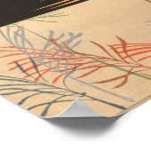 ヴィンテージ日本のウォールアートプラント ポスター (角)