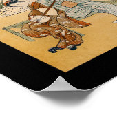 ヴィンテージ日本のウォールアート三味線 ポスター (角)