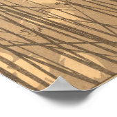 ヴィンテージ日本のウォールアート竹 ポスター (角)