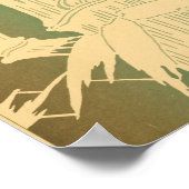 ヴィンテージ日本のウォールアート竹 ポスター (角)