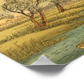 ヴィンテージ日本のウォールアート ポスター (角)