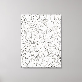 ヴィンテージ日本のウッドブロックプリント八ツ尾の椿 キャンバスプリント