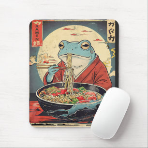 ヴィンテージ日本のカエルラーメン フード好きのためのギフト マウスパッド