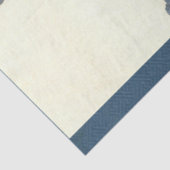 ヴィンテージ日本のガーデンブルーウィローレイクパゴダ 薄葉紙 (詳細)