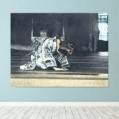 ヴィンテージ日本のガールボーイングドゲザ キャンバスプリント (インサイチュ (ウッドフロア))