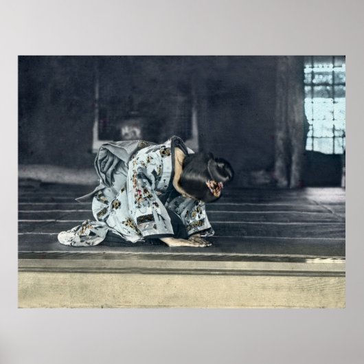 ヴィンテージ日本のガールボーイングドゲザ ポスター (正面)