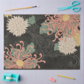 ヴィンテージ日本のキクフローラ2デクページ 薄葉紙 (クラフト)