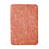 ヴィンテージ日本のクラウド、サンゴオレンジ  バスマット (正面縦)