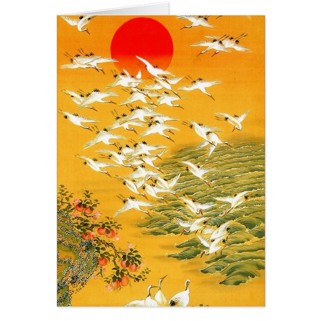 ヴィンテージ日本のクレーンが夕暮れ (正面)