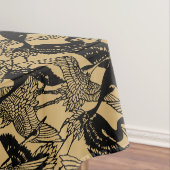 ヴィンテージ日本のクレーン模様 テーブルクロス (インサイチュ)