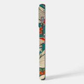 ヴィンテージ日本のコイの魚の絵を描模様 iPhoneケース (左側面)