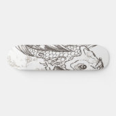 ヴィンテージ日本のコイ魚の芸術 スケートボード (横)