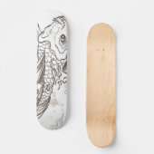 ヴィンテージ日本のコイ魚の芸術 スケートボード (正面)