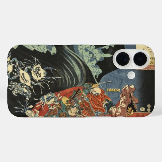 ヴィンテージ日本のサムライ対幽霊カニファインアート Case-Mate iPhoneケース (裏面 (横))