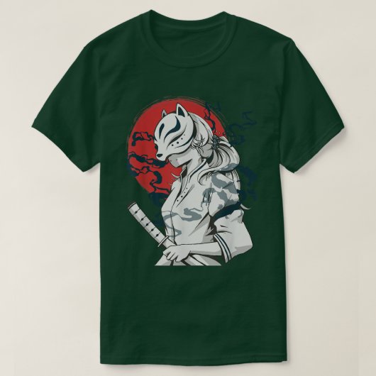 ヴィンテージ日本のサムライ – 古代日本のスタイル Tシャツ (デザイン正面)