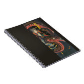 ヴィンテージ日本のジャイアントスネークウッドブロックプリント ノートブック (右側)