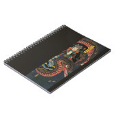 ヴィンテージ日本のジャイアントスネークウッドブロックプリント ノートブック (左側)