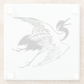 ヴィンテージ日本のスケッチ ガラスコースター (裏面)