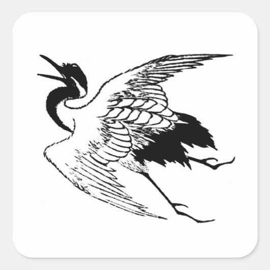 ヴィンテージ日本のスケッチ スクエアシール (正面)