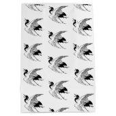 ヴィンテージ日本のスケッチ ミディアムペーパーバッグ (裏面)