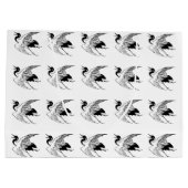 ヴィンテージ日本のスケッチ ラージペーパーバッグ (裏面)