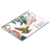 ヴィンテージ日本のスケッチ、牡丹とスズメ ノートブック (左側)