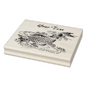 ヴィンテージ日本のスタイルナマズスケッチ文字 ラバースタンプ (スタンプ)