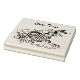 ヴィンテージ日本のスタイルナマズスケッチ文字 ラバースタンプ