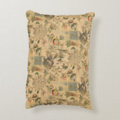 ヴィンテージ日本のゾウフローラ アクセントクッション (裏面(縦))