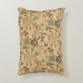 ヴィンテージ日本のゾウフローラ アクセントクッション (正面(垂直))