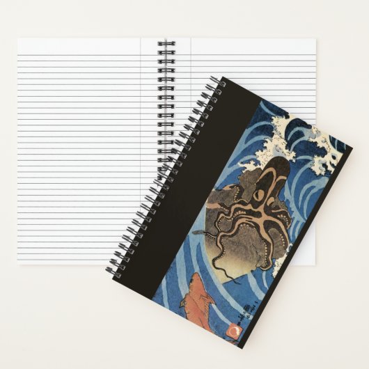 ヴィンテージ日本のタコと鯉 ノートブック (内側)