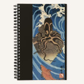 ヴィンテージ日本のタコと鯉 ノートブック (正面)