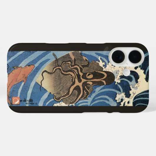 ヴィンテージ日本のタコと鯉 Case-Mate iPhoneケース (裏面 (横))