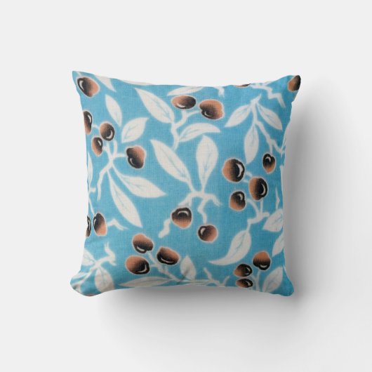 ヴィンテージ日本のテキスタイル、ナット模様 クッション (正面)