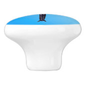 ヴィンテージ日本のトンフライ、サファイアブルー セラミックノブ (側面)