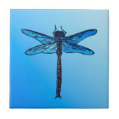 ヴィンテージ日本のトンフライ、サファイアブルー タイル (正面)